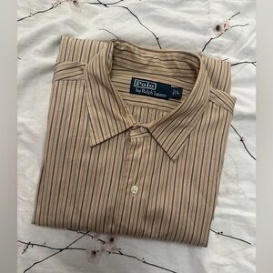 Polo by Ralph Lauren/ button down shirt/ brown / SZ L